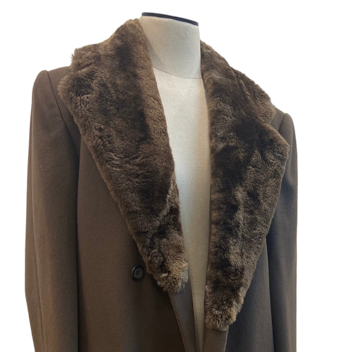Vintage Wool & Sheared Beaver Coat - Indigo Blue Style